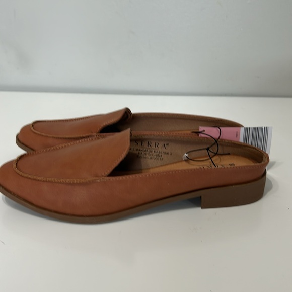 Serra Light Brown Faux Leather Slip On Mules New - Picture 7 of 9